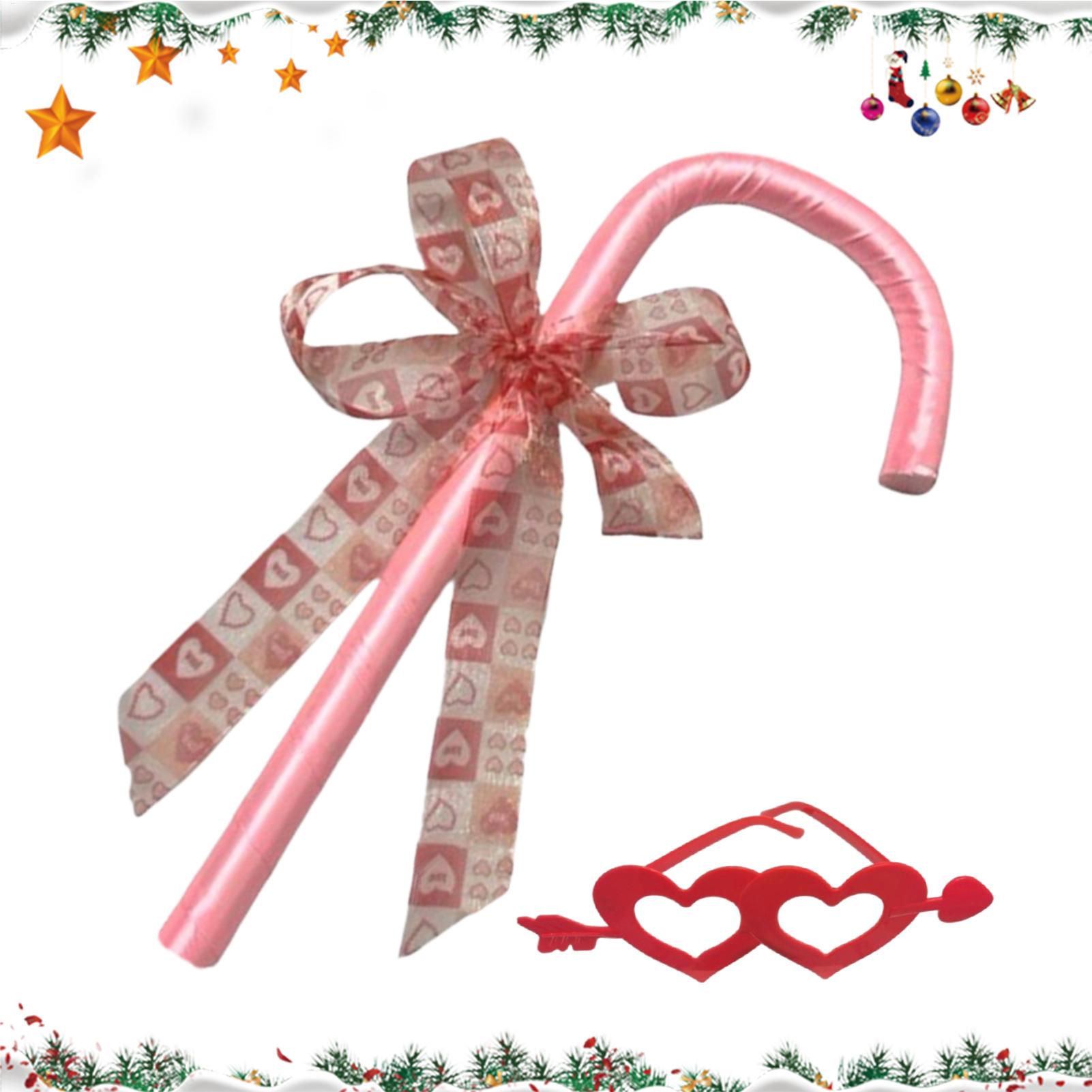 Cosplay Prop Bow - อุปกรณ์คอสเพลย์ไม้เท้าแต่งตัวธีมคริสต์มาส พร้อมโบว์ สำหรับงานคอมมิคคอนเวนชั่น งานปาร์ตี้ งานถ่ายภาพ และการถ่ายทำภาพยนตร์