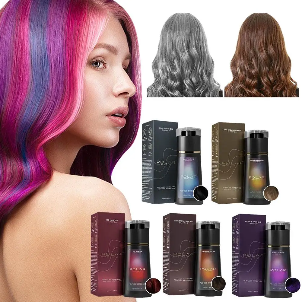 Hair Spray Color - ชุดแชมพูปิดผมขาวสีเทาหลายเฉด – สีธรรมชาติแบบกึ่งถาวร, บำรุงและปรับสภาพเส้นผม, ใช้งานง่ายสำหรับทุกคน