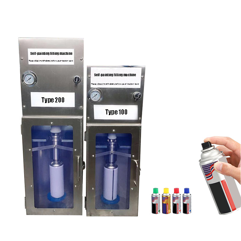 Metallic Spray Paint - กึ่งอัตโนมัติขนาดเล็กถังสเปรย์นิวเมติกสีรถคาร์บูเรเตอร์เครื่องบรรจุสีเมทัลลิคสเปรย์ด้วยตนเอง