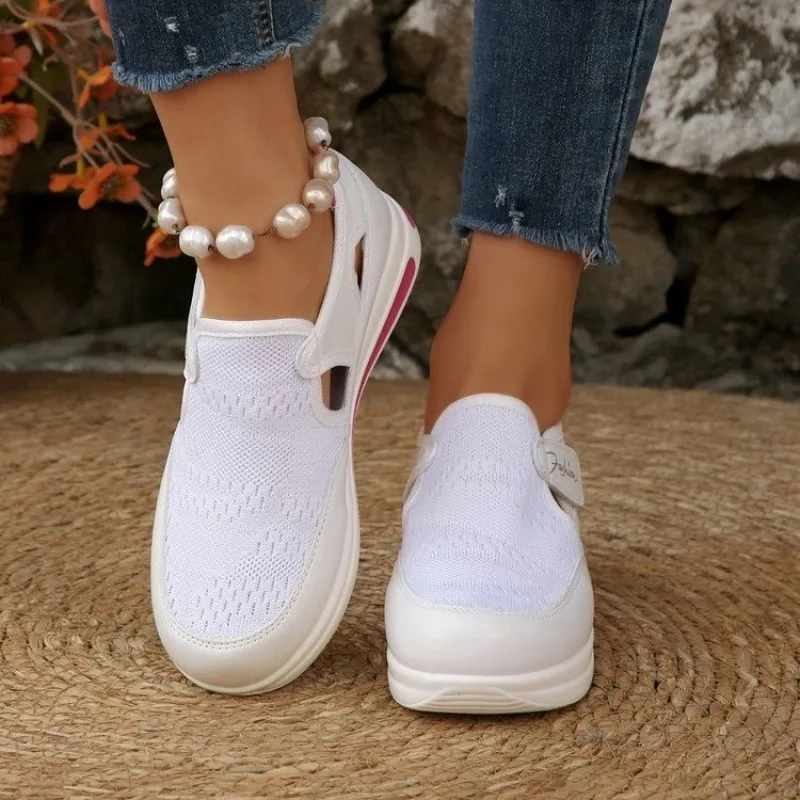 รองเท้าผ้าใบผู้หญิงแบบสวม พื้น - Velcro Hook Loop บทวิจารณ์และราคา