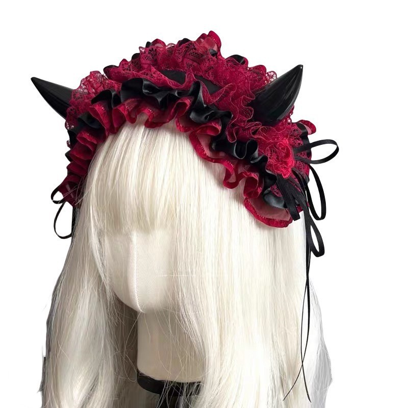 ที่คาดผมลูกไม้สไตล์โกธิคแบบญี่ - Cosplay Prop Bow บทวิจารณ์และราคา