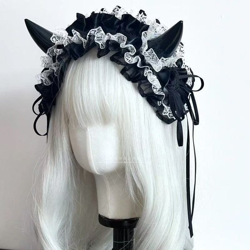 ที่คาดผมลูกไม้สไตล์โกธิคแบบญี่ - Cosplay Prop Bow บทวิจารณ์และราคา