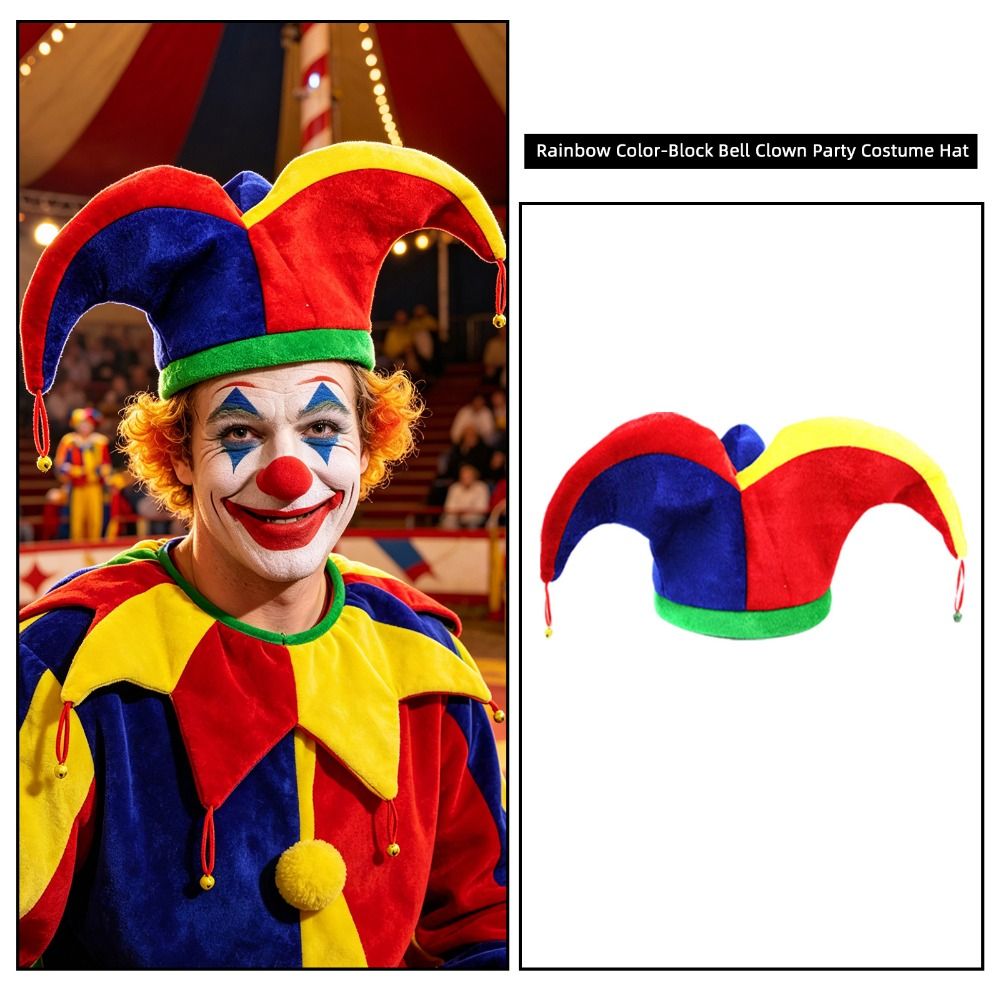 หมวกตัวตลกหลากสี ดีไซน์ตลก 3 จ - Cosplay Prop Designer บทวิจารณ์และราคา