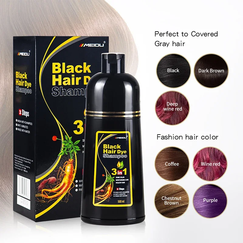 แชมพูย้อมผมดำ 3 in 1 ย้อมสีผมเ - Hair Spray Color บทวิจารณ์และราคา