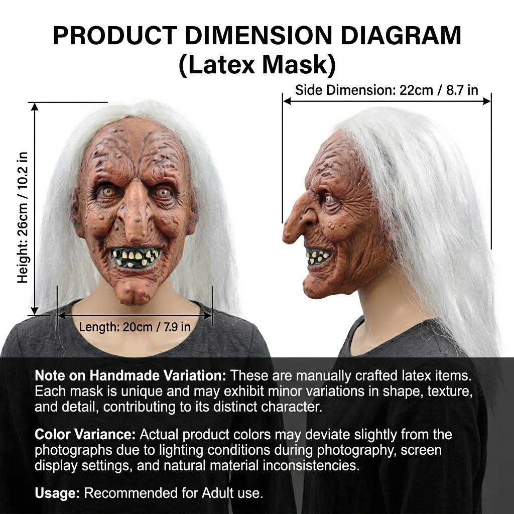 หน้ากากแม่มดลาเท็กซ์สุดสร้างสร - Cosplay Prop Designer บทวิจารณ์และราคา