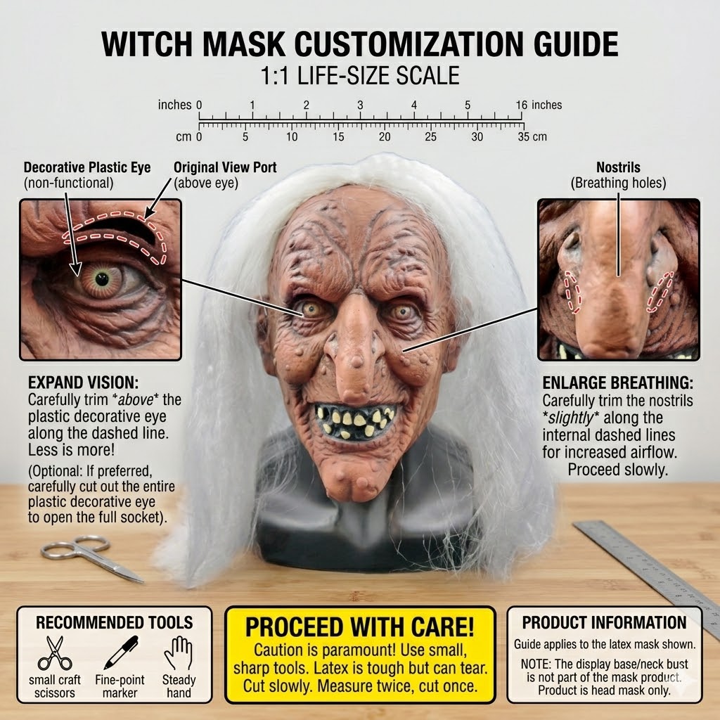 หน้ากากแม่มดลาเท็กซ์สุดสร้างสร - Cosplay Prop Designer บทวิจารณ์และราคา