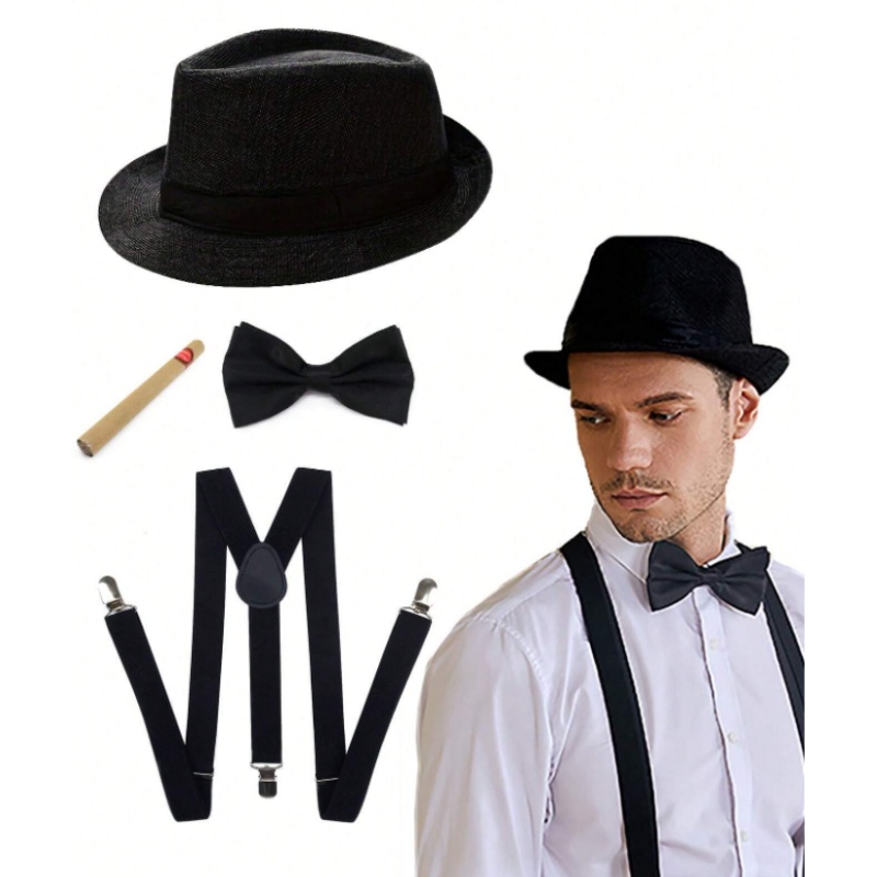 ชุดคอสตูมแก๊งสเตอร์ชายยุค 1920 - Cosplay Prop Bow บทวิจารณ์และราคา