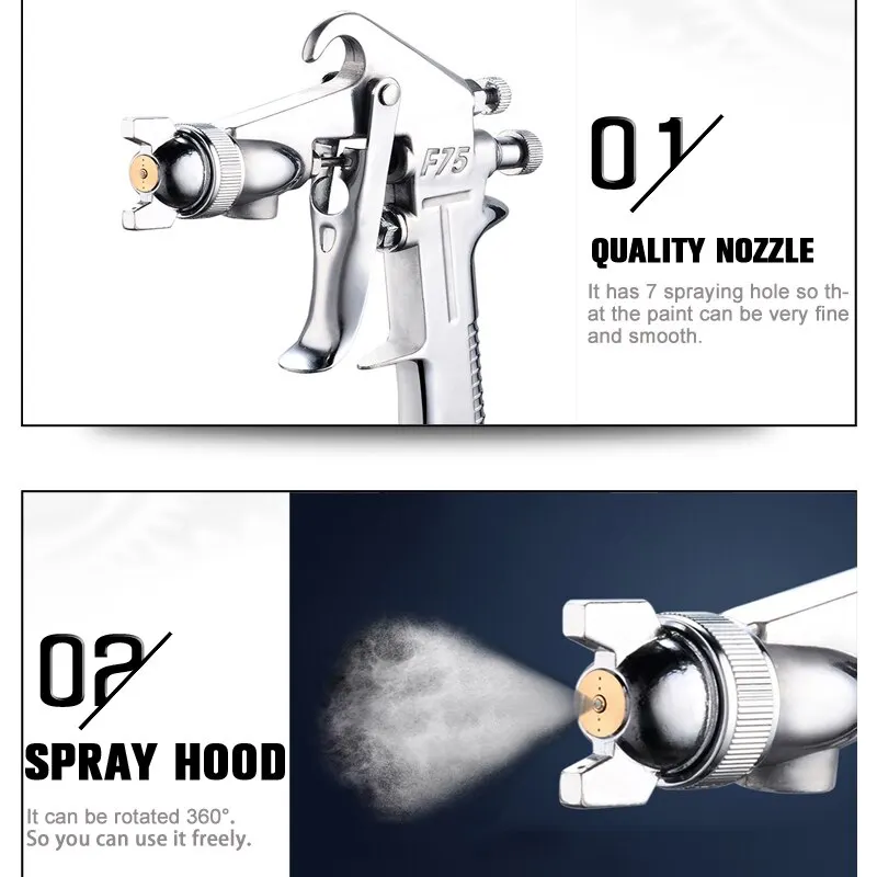 ปืนพ่นสีปรับระดับได้ F-75 พร้อ - Metallic Spray Paint บทวิจารณ์และราคา